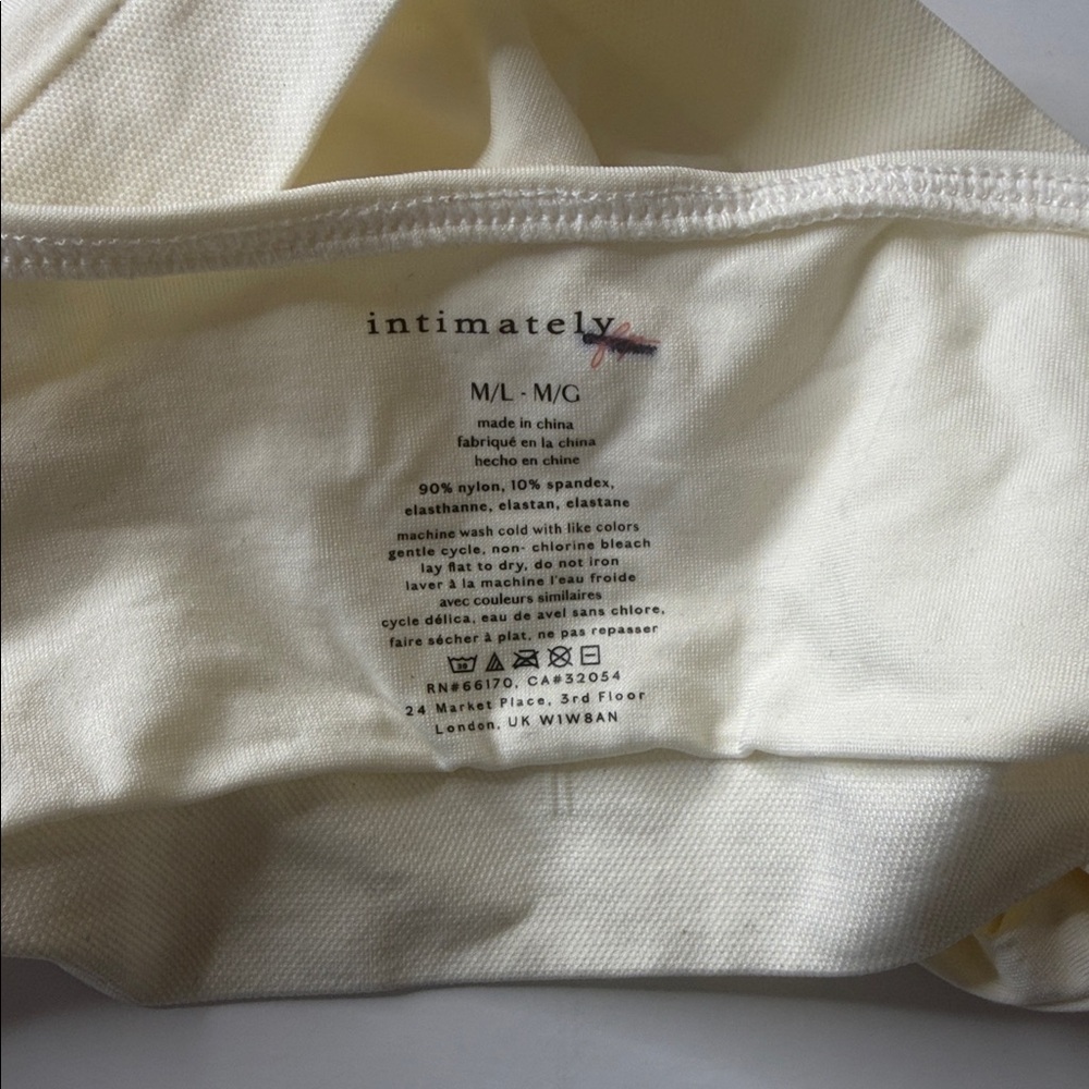 Free People Essential U Neck Halter Neck Bra Cream Size Medium / Large - Picture 7 of 8